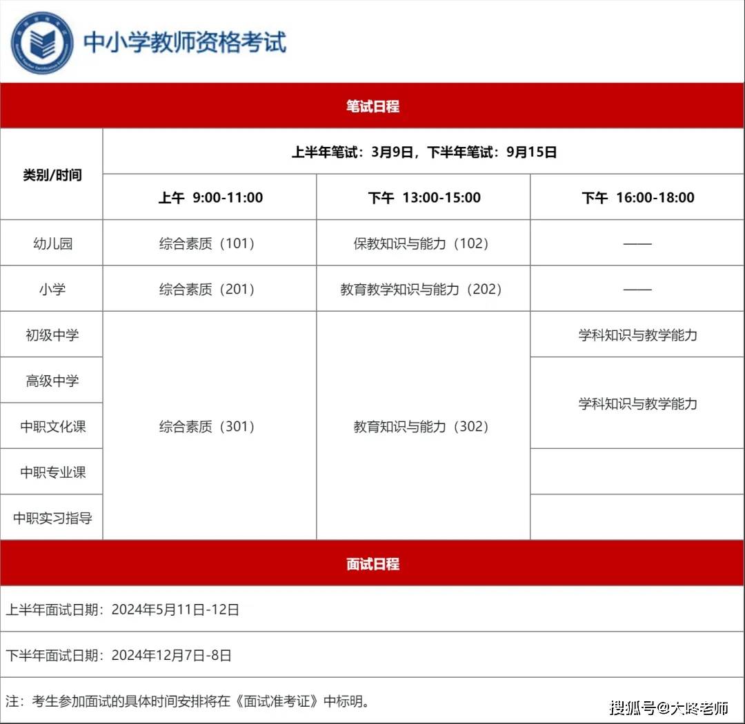 考而优分享关于2024年下半年教师资格证笔试考试告知书！